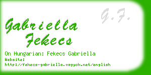 gabriella fekecs business card